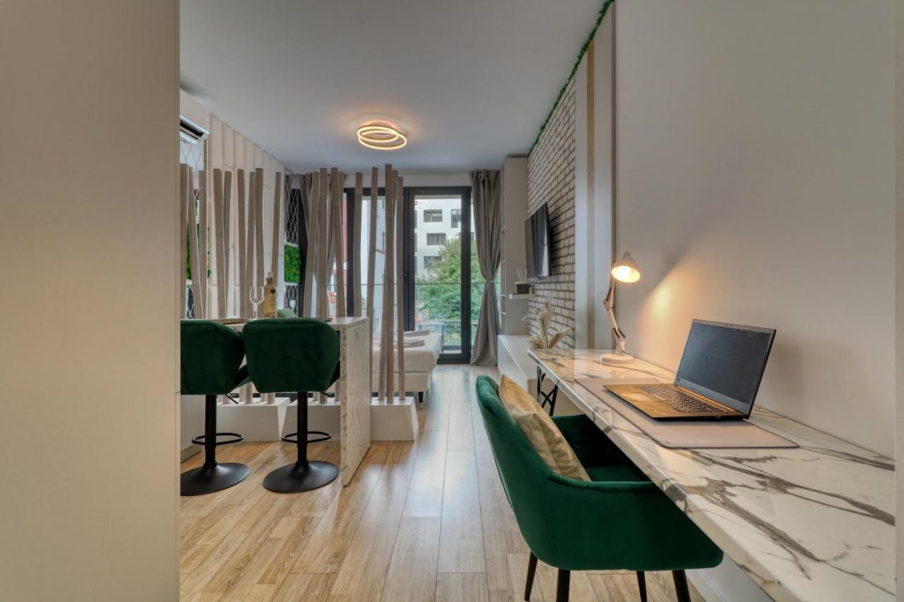 Herastrau Luxury Studios Bukares Bagian luar foto