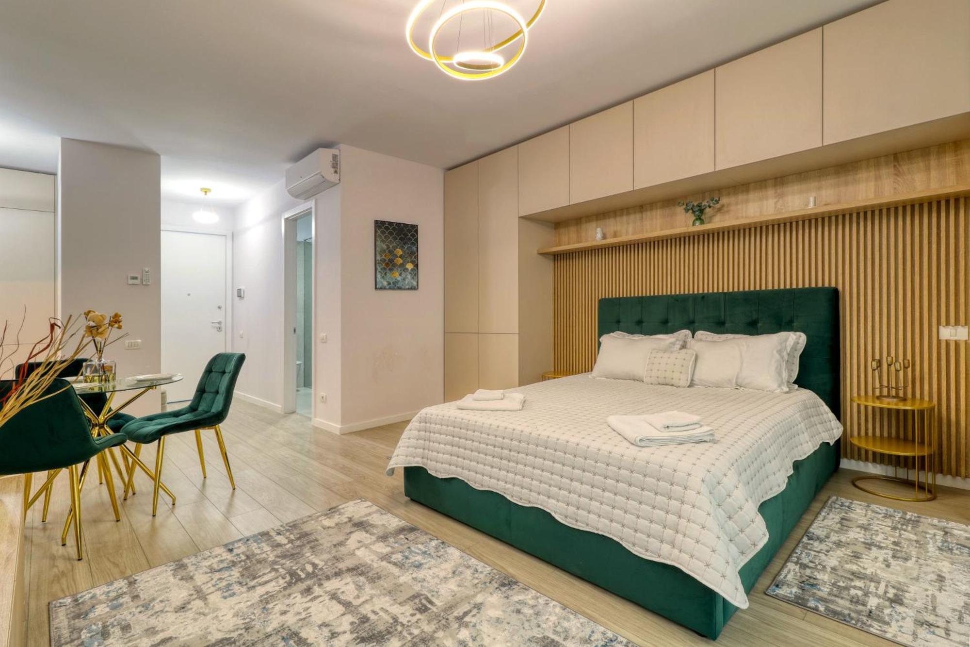 Herastrau Luxury Studios Bukares Bagian luar foto